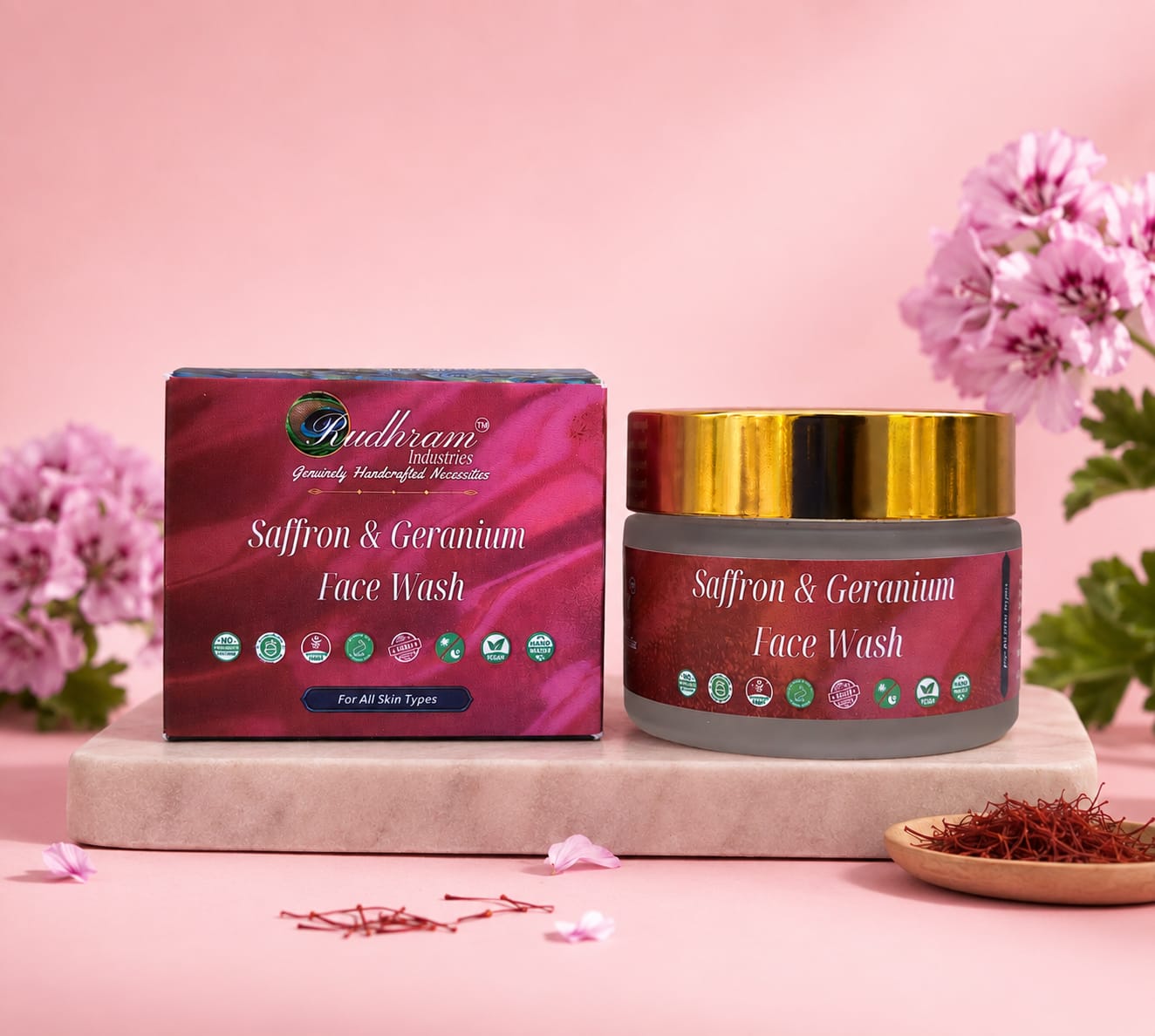 Saffron & Geranium Face Wash