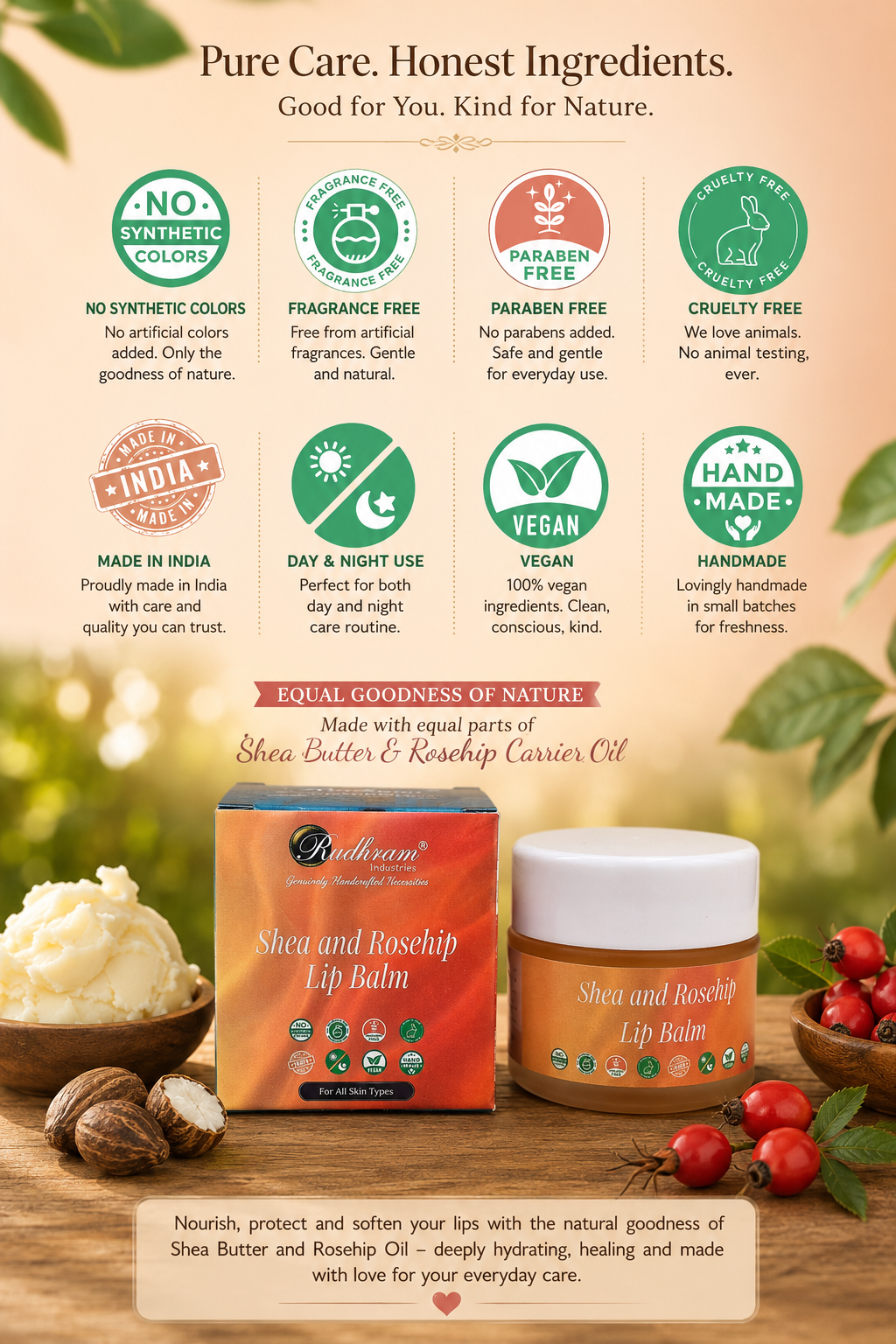 Shea and Rosehip Lip Balm